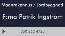 Maanrakennus / Jordbyggnad F:ma Patrik Ingström logo